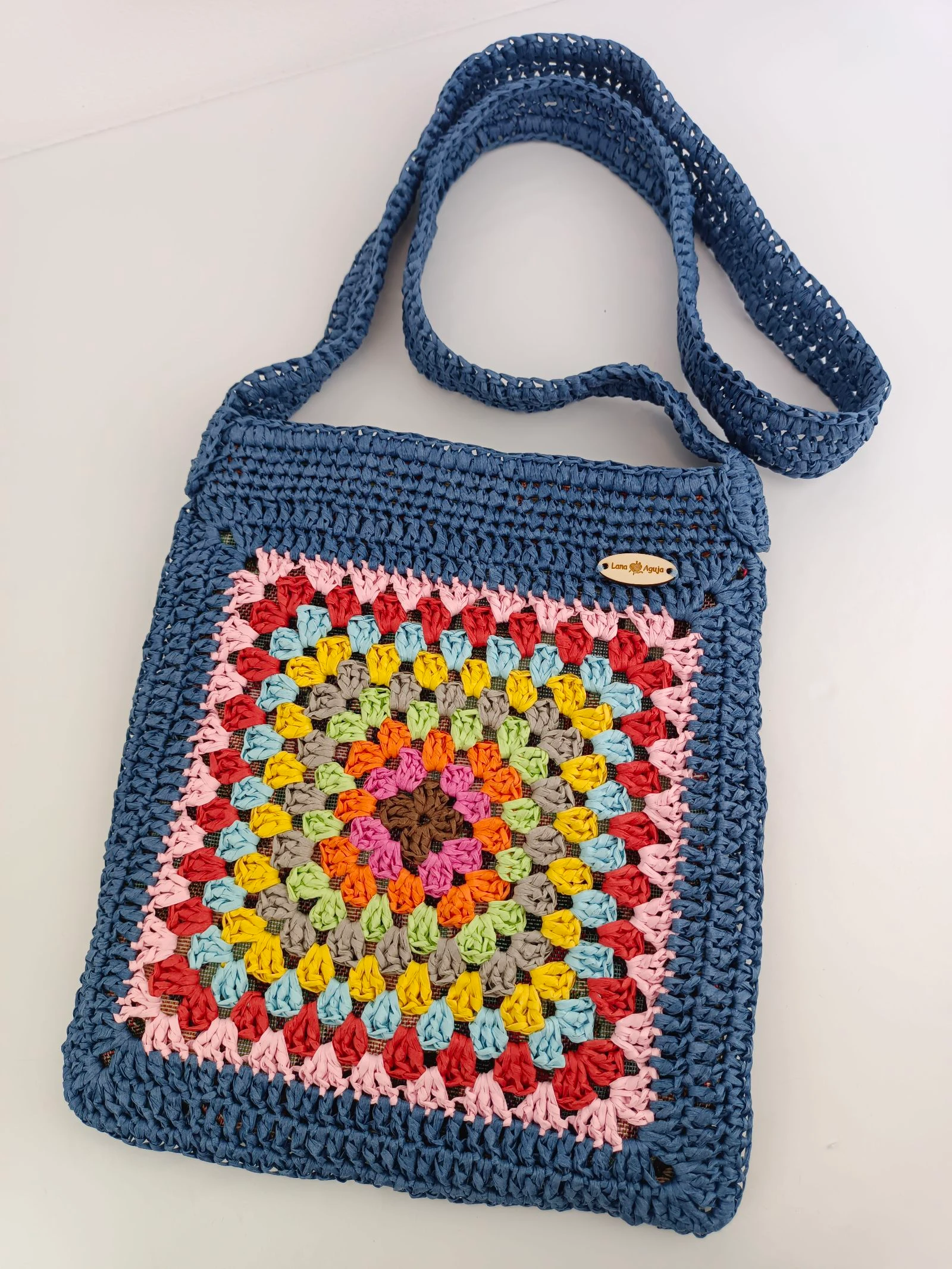Bolsa granny tecida em ráfia – photo 4